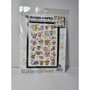 Design Works Counted Cross Stitch Kit ABC Cute Animals #3269 12" x 20" alphabet